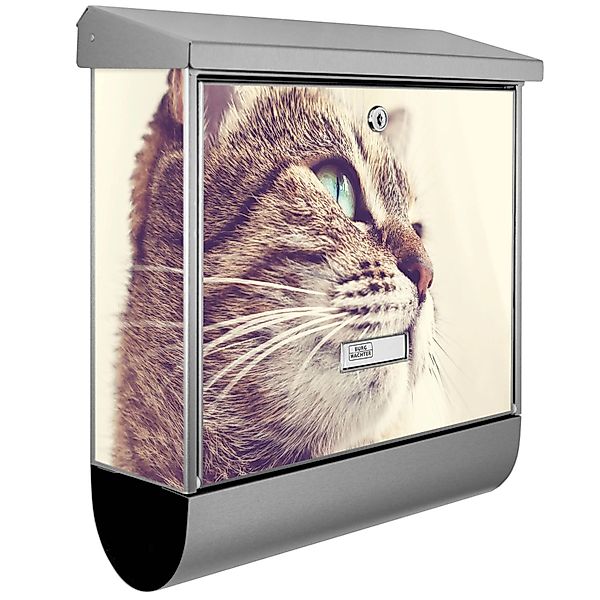 Banjado Briefkasten Edelstahl 38x39x12cm Mit Zeitungsfach Inkl. Montagemate günstig online kaufen