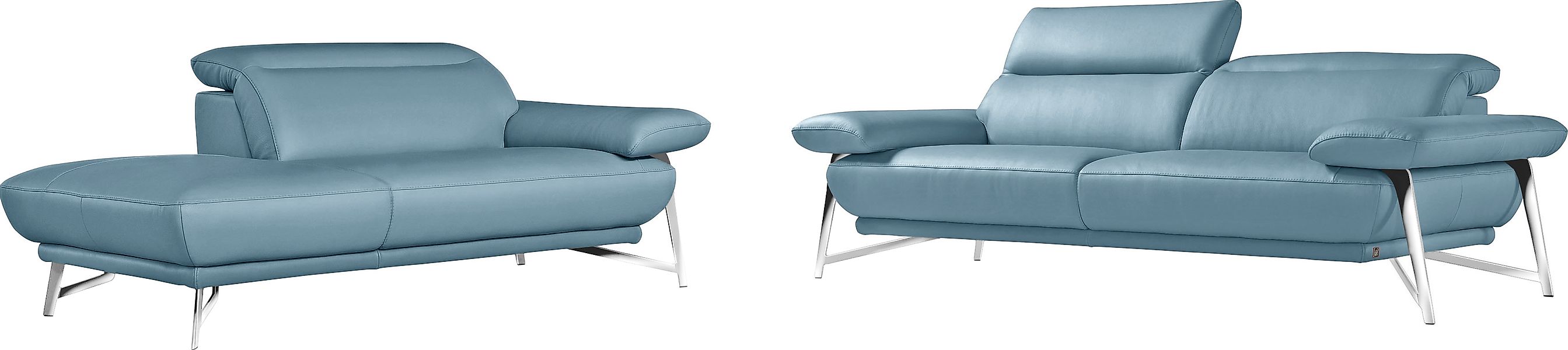 Egoitaliano Sofa »Anais, erstklassiger Sitzkomfort, Fußfarbe chrom« Set, Ko günstig online kaufen