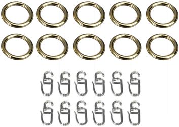 Liedeco Gardinenring, Gardinenstangen, (Set, 10-St., mit günstig online kaufen
