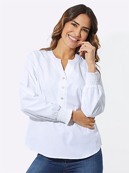 Sieh an! Klassische Bluse Langarmbluse günstig online kaufen