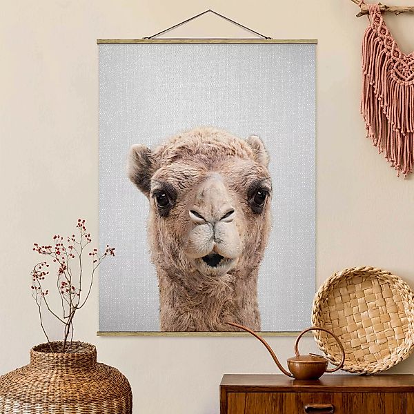Stoffbild mit Posterleisten Kamel Konrad günstig online kaufen