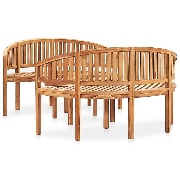 vidaXL 3-tlg Garten-Lounge-Set Massivholz Teak Modell 2 günstig online kaufen