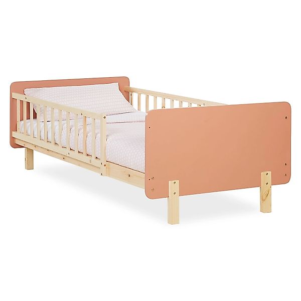 Homestyle4u Holzbett Kinderbett 90x200 Einzelbett Rausfallschutz günstig online kaufen