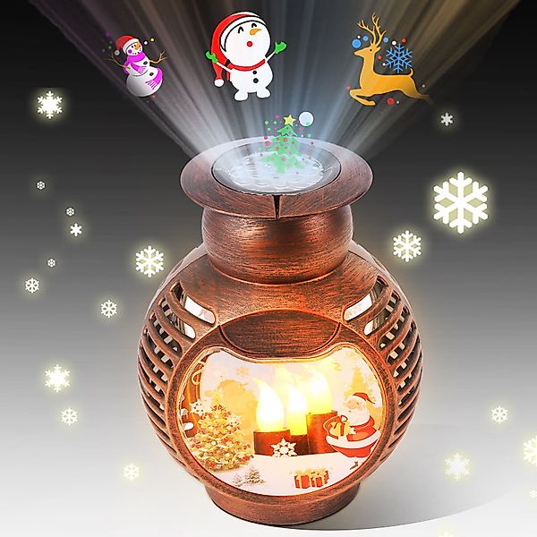 Rosnek LED Laterne Schneekugel Laterne, USB/Batterie, günstig online kaufen