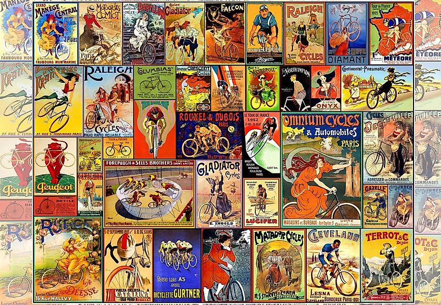 Grafika Art Puzzle Puzzle Alte Fahrrad-Poster, Puzzleteile günstig online kaufen