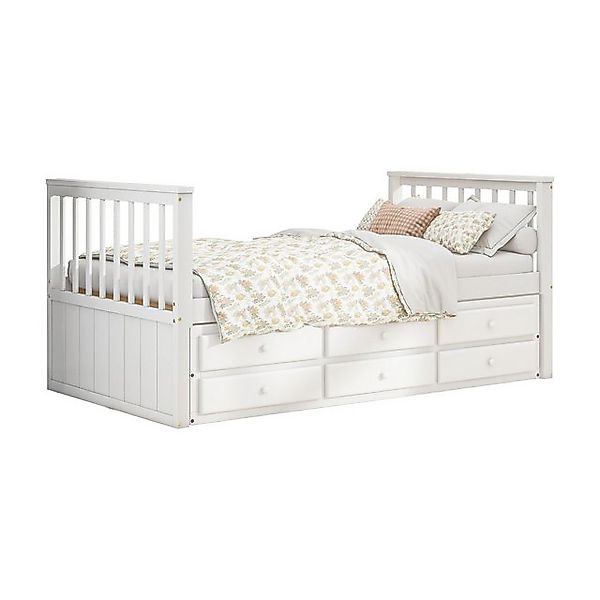 HAUSS SPOLE Holzbett 90x200cm mit Bettauszug günstig online kaufen