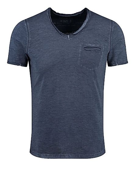 Key Largo T-Shirt Soda vintage Look uni Basic T00619 V-Ausschnitt unifarben günstig online kaufen