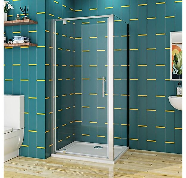 Duschparadies Eckdusche 185cm 5mm Sicherheitsglas Pendeltür mit Seitenwand günstig online kaufen