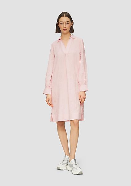 s.Oliver Minikleid Strukturiertes Hemdblusenkleid mit Eingrifftaschen günstig online kaufen