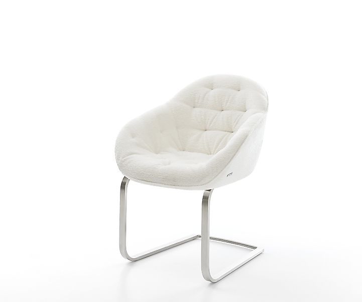 Freischwinger Gaio-Flex Bouclé Soft Beige Freischwinger flach Edelstahl günstig online kaufen