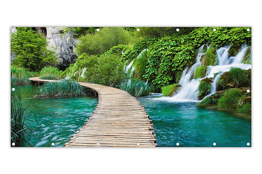 MuchoWow Balkonsichtschutz Brücke - Wasser - günstig online kaufen