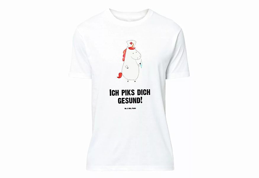 Mr. & Mrs. Panda T-Shirt Einhorn Krankenschwester - Weiß - Geschenk, Kranke günstig online kaufen