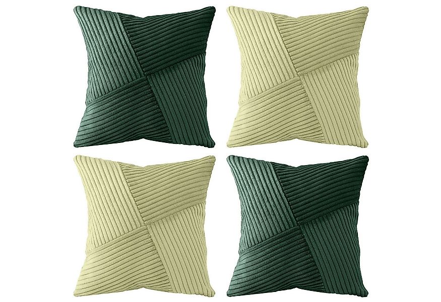 Amilian Kissenhüllen - 4er Set Kissenbezug, Kissenbezüge - Zierkissenbezüge günstig online kaufen