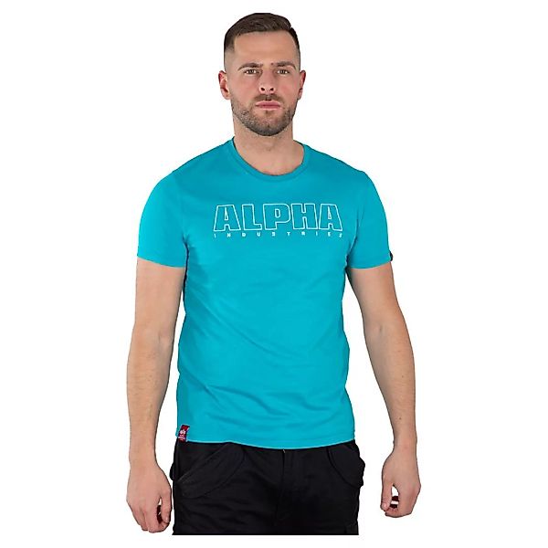 Alpha Industries Embroidery Heavy Kurzärmeliges T-shirt XL Blue Lagoon günstig online kaufen