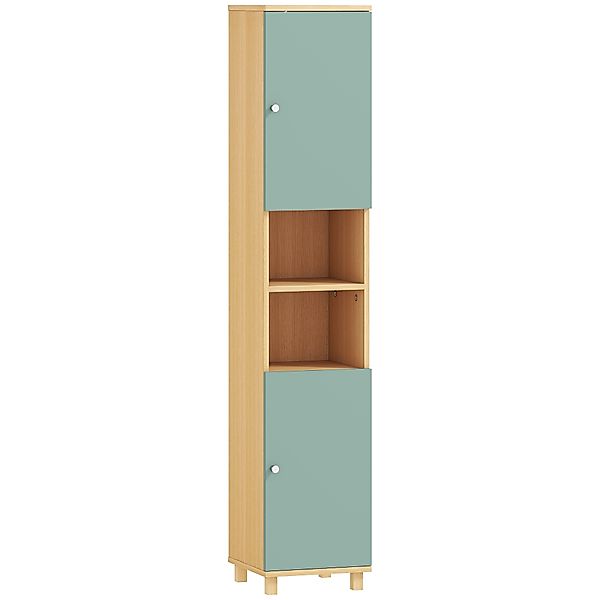 HOMCOM Badezimmerschrank, Aufbewahrungsschrank, Badezimmerschrank mit 2 Sch günstig online kaufen