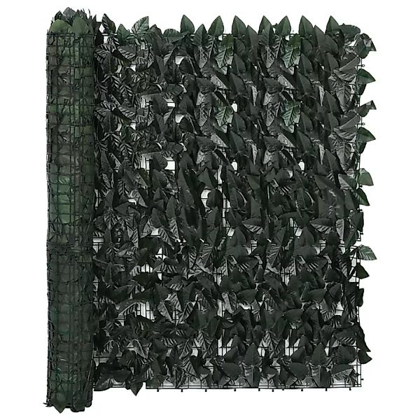 Balkon-sichtschutz Mit Dunkelgrünen Blättern 300x100 Cm günstig online kaufen