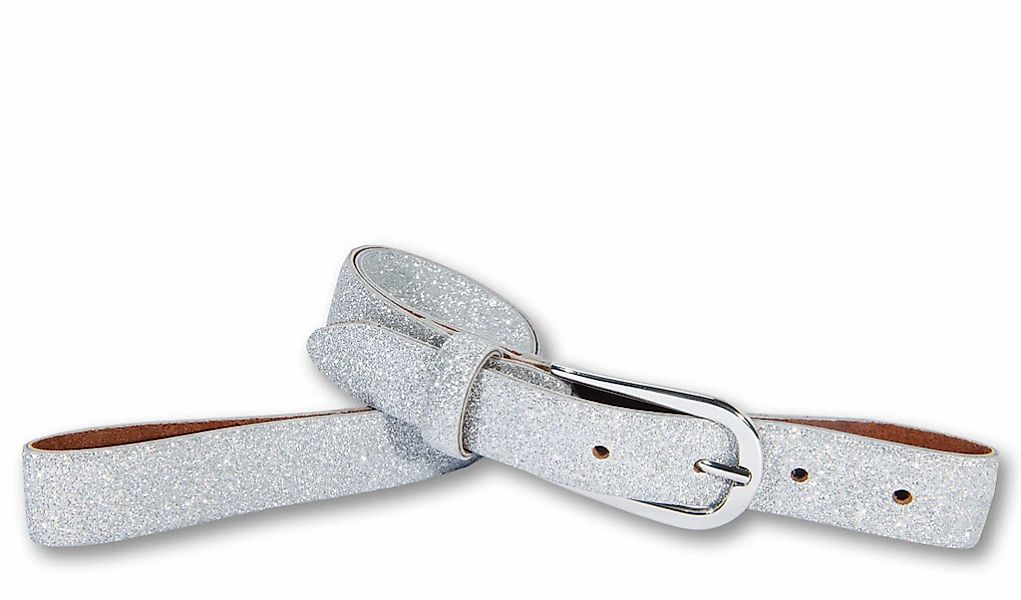 Silbergift Ledergürtel "Ledergürtel mit prickelnder Optik in schmalem Style günstig online kaufen