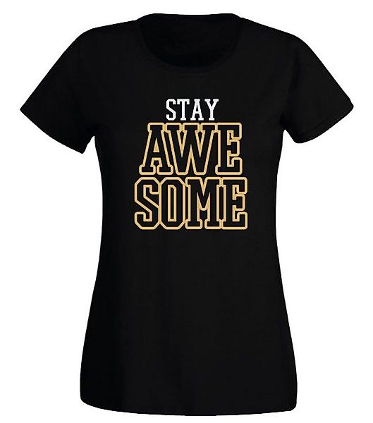 G-graphics T-Shirt Damen T-Shirt - Stay Awesome mit trendigem Frontprint, S günstig online kaufen