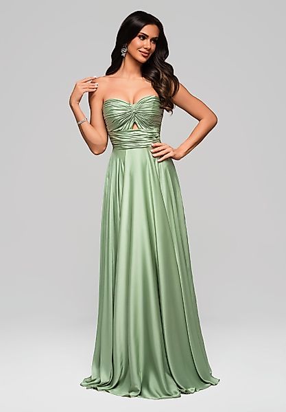 OMBRE Abendkleid Schulterfreies Satinkleid günstig online kaufen