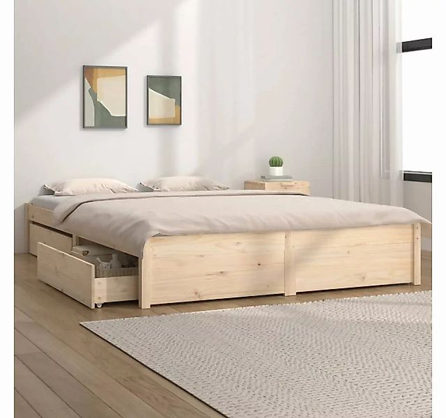 furnicato Bett mit Schubladen 135x190 cm günstig online kaufen