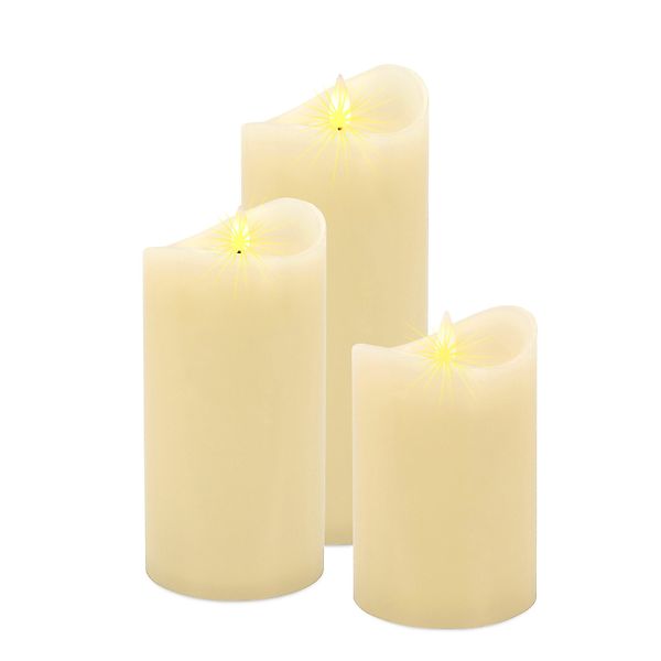 Spetebo LED-Kerze Echtwachs warm weiß (3er günstig online kaufen