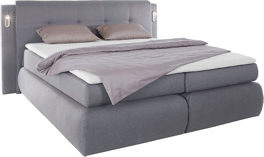 COLLECTION AB Boxspringbett »Borna«, inklusive Bettkasten, LED-Beleuchtung günstig online kaufen
