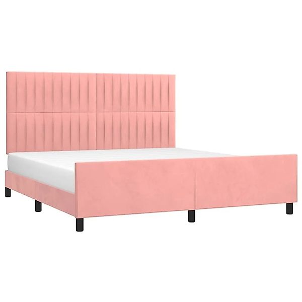 vidaXL Bettgestell mit Kopfteil Rosa 180x200 cm Samt 3125896 günstig online kaufen
