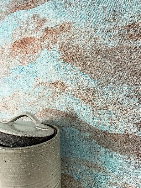 Newroom Vliestapete Mislav Light Blue Tapete Glanztapete Unifarbe,Glitzer,M günstig online kaufen