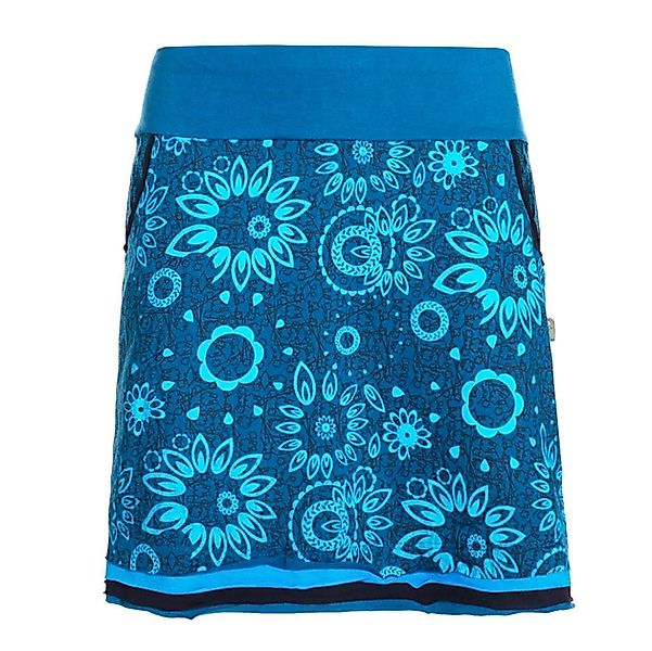 Vishes Minirock Damen Rock Baumwolle geometrisches Muster elastischer Bund günstig online kaufen