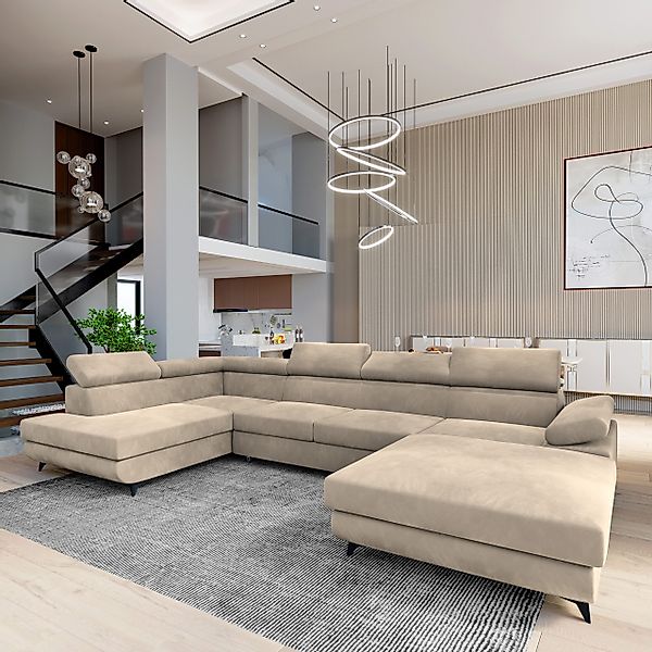 Masseno Ecksofa RUBANO mit Schlaffunktion U-Form, günstig online kaufen