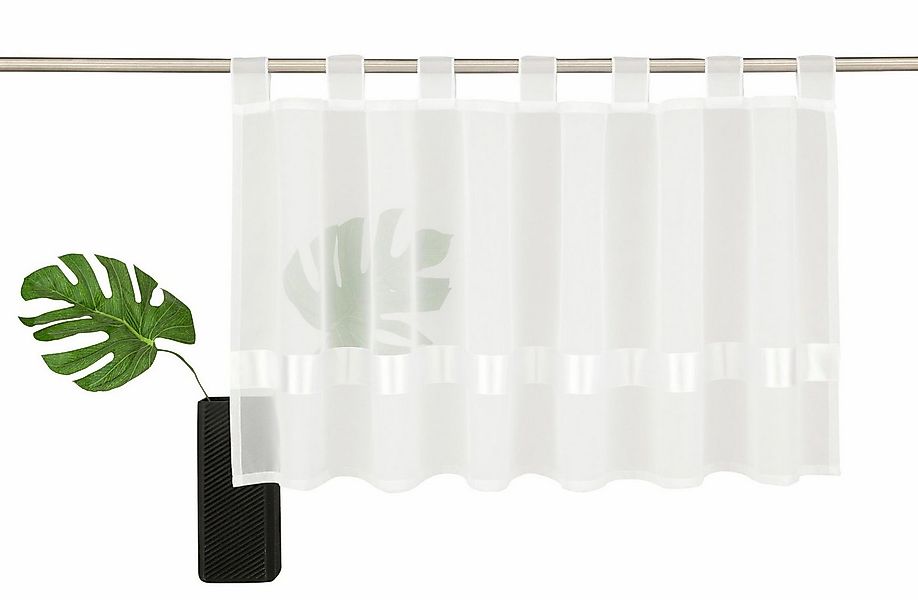 my home Scheibengardine EBY (1 St), Schlaufen, transparent, Voile, Fertigga günstig online kaufen