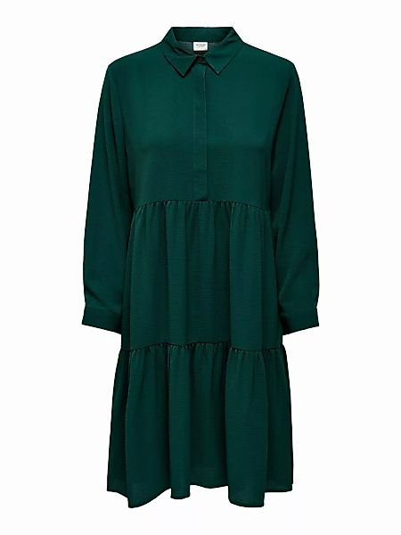 ONLY Einfarbiges Blusenkleid Damen Grün günstig online kaufen