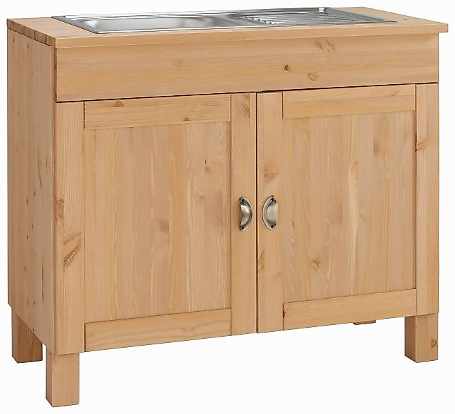 Home affaire Spülenschrank "Oslo", 100 cm breit, in 2 Tiefen, inklusive Ein günstig online kaufen
