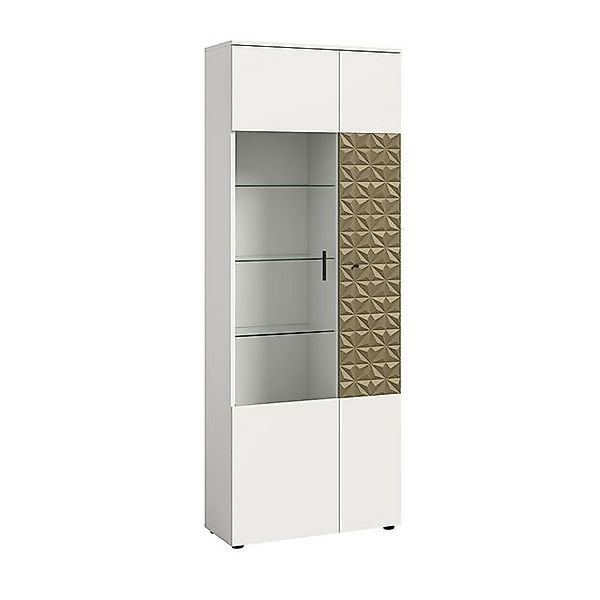 xonox.home Vitrine in Weiß - 70x195x37cm (BxHxT) günstig online kaufen