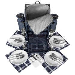 anndora Picknickrucksack Wanderrucksack Rucksack für 4 günstig online kaufen
