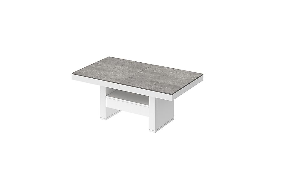 designimpex Couchtisch Design HLU-111 Grau Beton günstig online kaufen