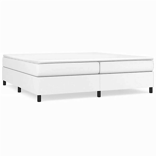 Vidaxl Boxspringbett Weiß 200x200 Cm Kunstleder günstig online kaufen