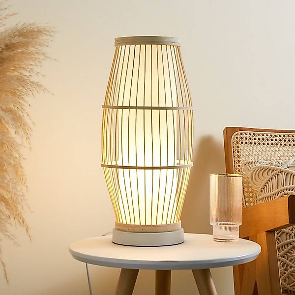 Pauleen Tischleuchte »Woody Passion max20W Beige 230V Bambus/Kunststoff« E2 günstig online kaufen