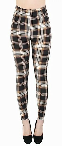 dy_mode Leggings Damen Leggings Karo Muster Fitnesshose Bunt Kariert Leggin günstig online kaufen