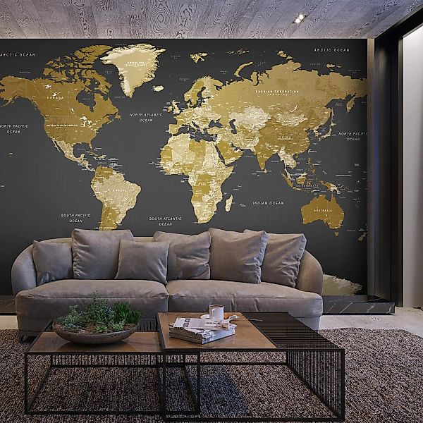 Selbstklebende Fototapete - World Map: Modern Geography günstig online kaufen
