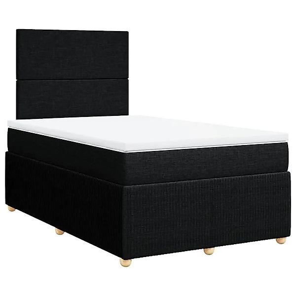 vidaXL Boxspringbett mit Matratze Schwarz 120x190 cm Stoff 3294290 günstig online kaufen