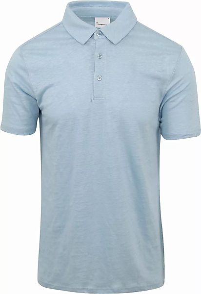 KnowledgeCotton Apparel Poloshirt Leinen Hellblau - Größe M günstig online kaufen
