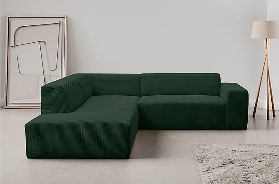 WERK2 Ecksofa »Zeus-M, tolles Sofa mit schönen Details, L-Form«, Curvy Tren günstig online kaufen