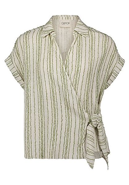 Cartoon Klassische Bluse Cartoon Streifenbluse mit Bindegürtel günstig online kaufen