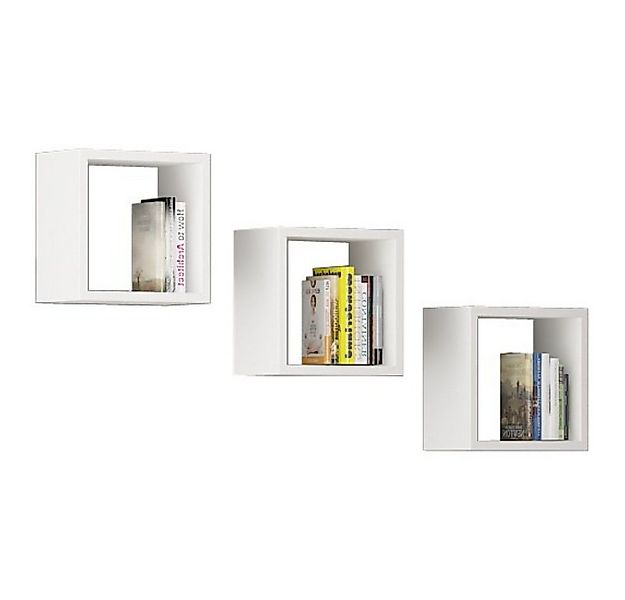 Home Collective Wandregal weiß 3er Set, mit Metallhalterungen, schwebend fü günstig online kaufen