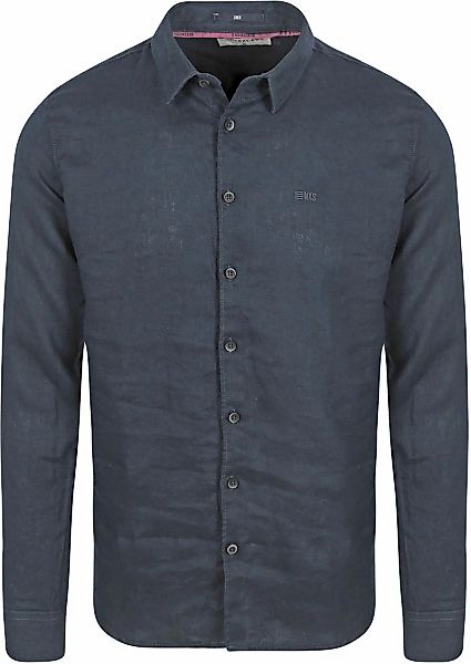 No Excess Hemd Leinen Navy - Größe M günstig online kaufen