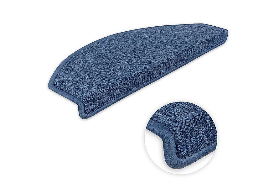 Metzker® Stufenmatte Stufenmatten Ariston Halbrund 65x24cm Trittfläche Blau günstig online kaufen