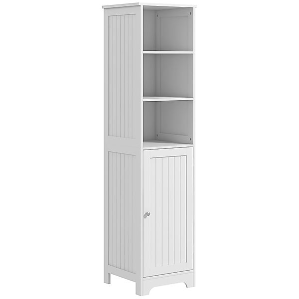 kleankin Badezimmerschrank Badschrank 40x38x160cm mit 3 offenen Fächern und günstig online kaufen