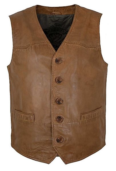 Maddox Lederjacke Emilio MADDOX - Herren Lederweste Lammnappa cognac günstig online kaufen
