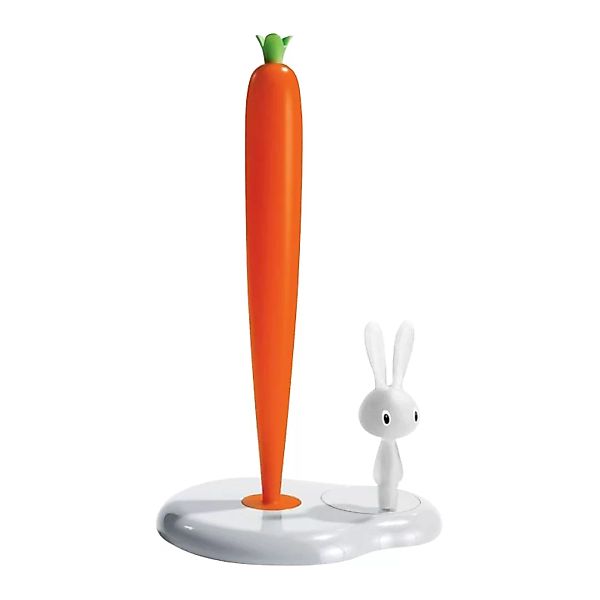 Alessi - Bunny & Carrot Küchenrollenhalter - weiß/LxBxH 20,2x16x34cm günstig online kaufen